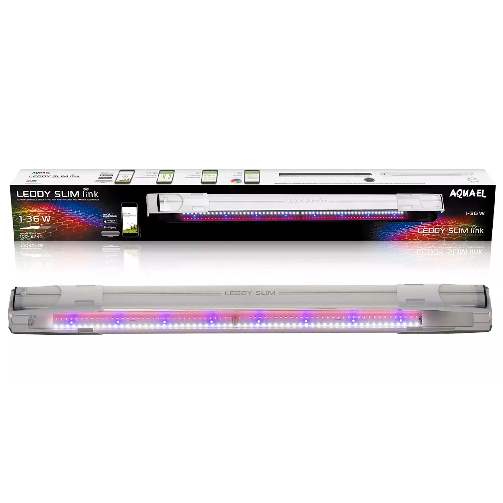 Aquael Leddy Slim Link 36W Biały 2.0 - lampa LED WiFi 100-127cm