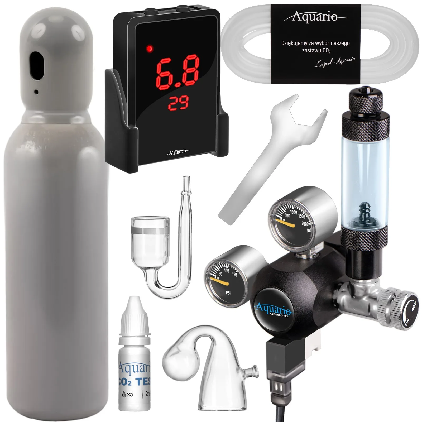 Exclusive 2.0 - zestaw CO2 z elektrozaworem i komputerem pH + butla 8l