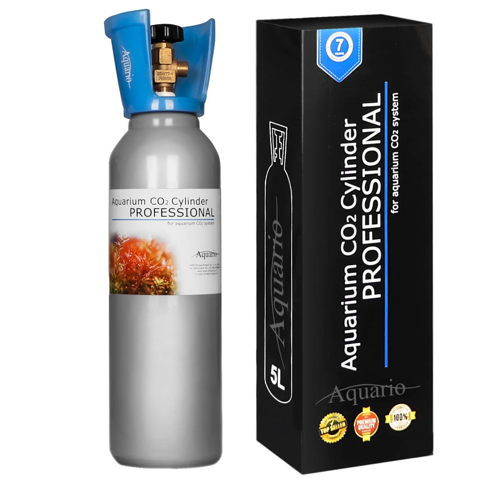 Butla CO2 BLUE 5l 57cm - nowa z zaworem