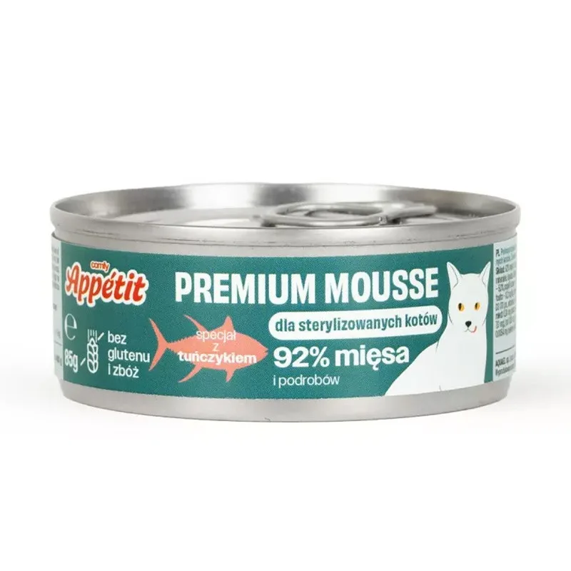 Comfy Appetit Premium Mousse Sterilized 85g - Karma dla kotów po sterylizacji o smaku tuńczyka