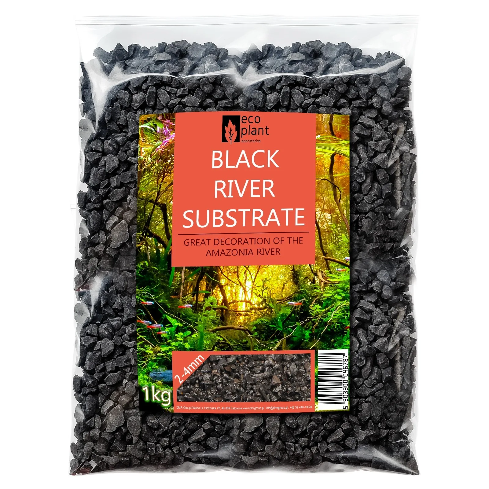 Black River 1kg - żwirek czarny 2-4mm