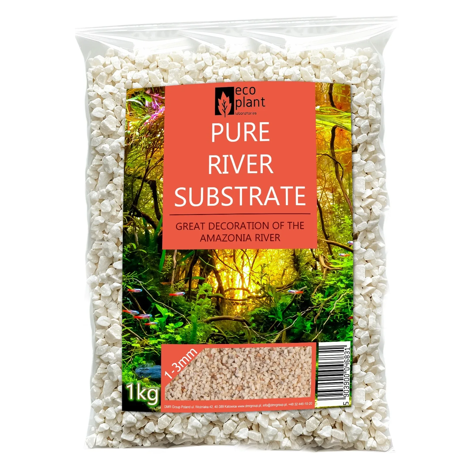 Pure River 1kg - żwirek jasny 1-3mm