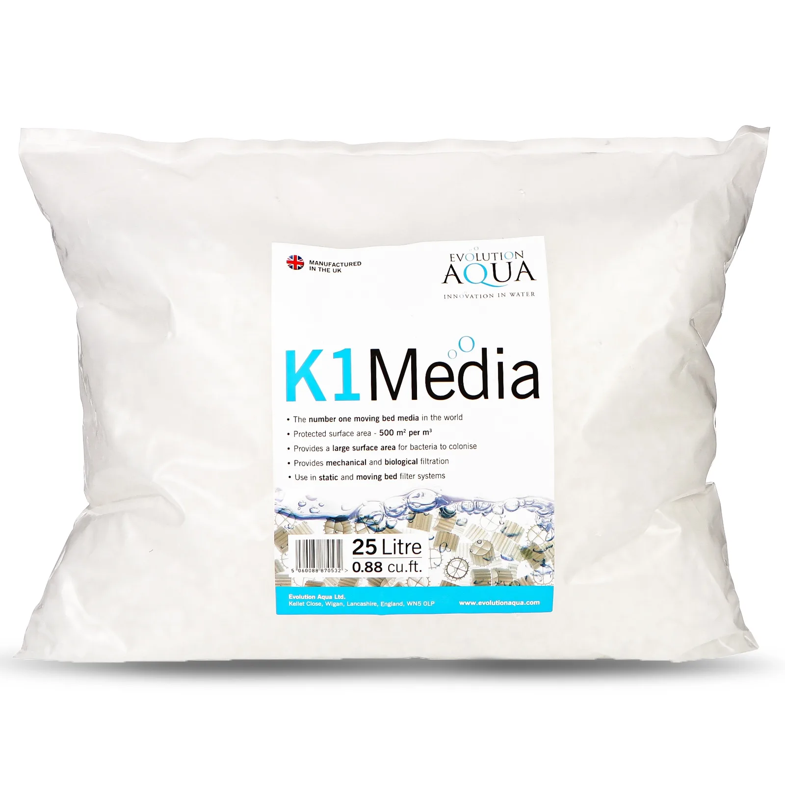 Evolution Aqua K1 Media 25l - ruchomy wkład filtracyjny "Kaldnes"