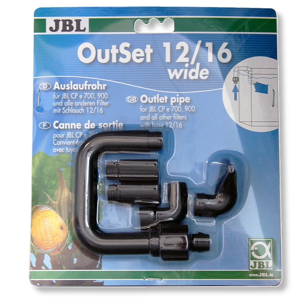 OutSet 12/16 - wylot filtra zewnętrznego do akwarium