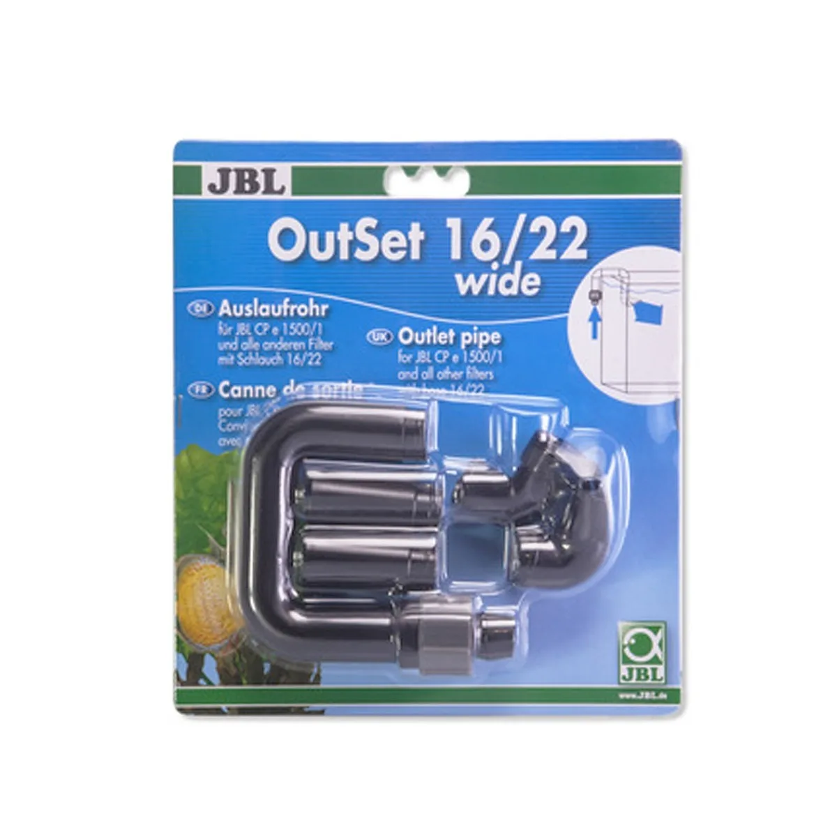 OutSet 16/22 - wylot filtra zewnętrznego do akwarium