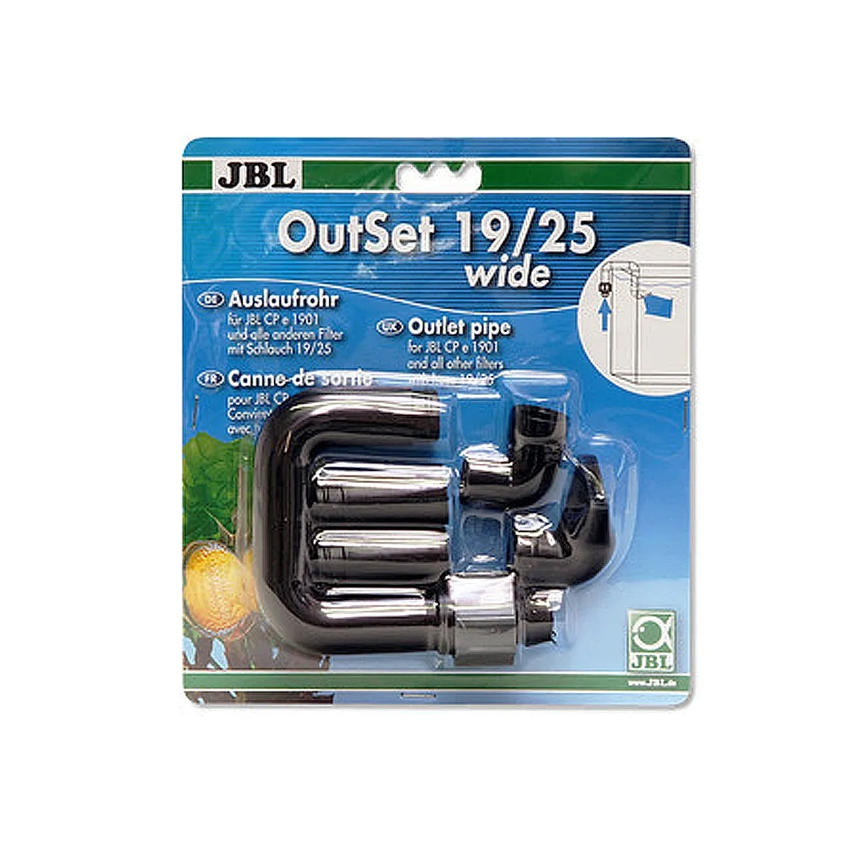 OutSet 19/25 - wylot filtra zewnętrznego do akwarium
