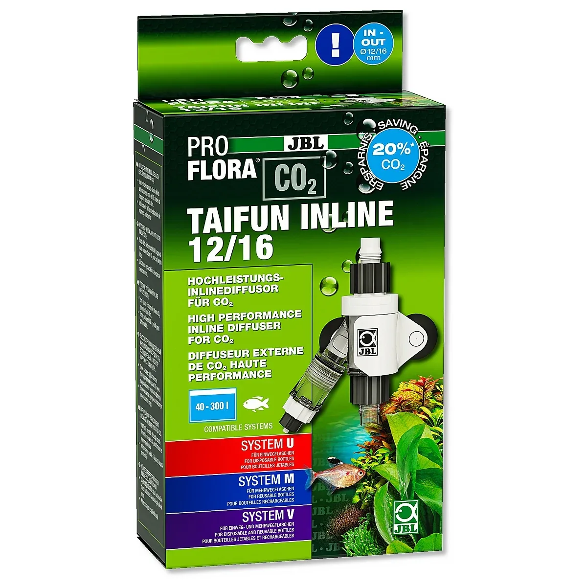 ProFlora Taifun Inline 12/16 - dyfuzor CO2