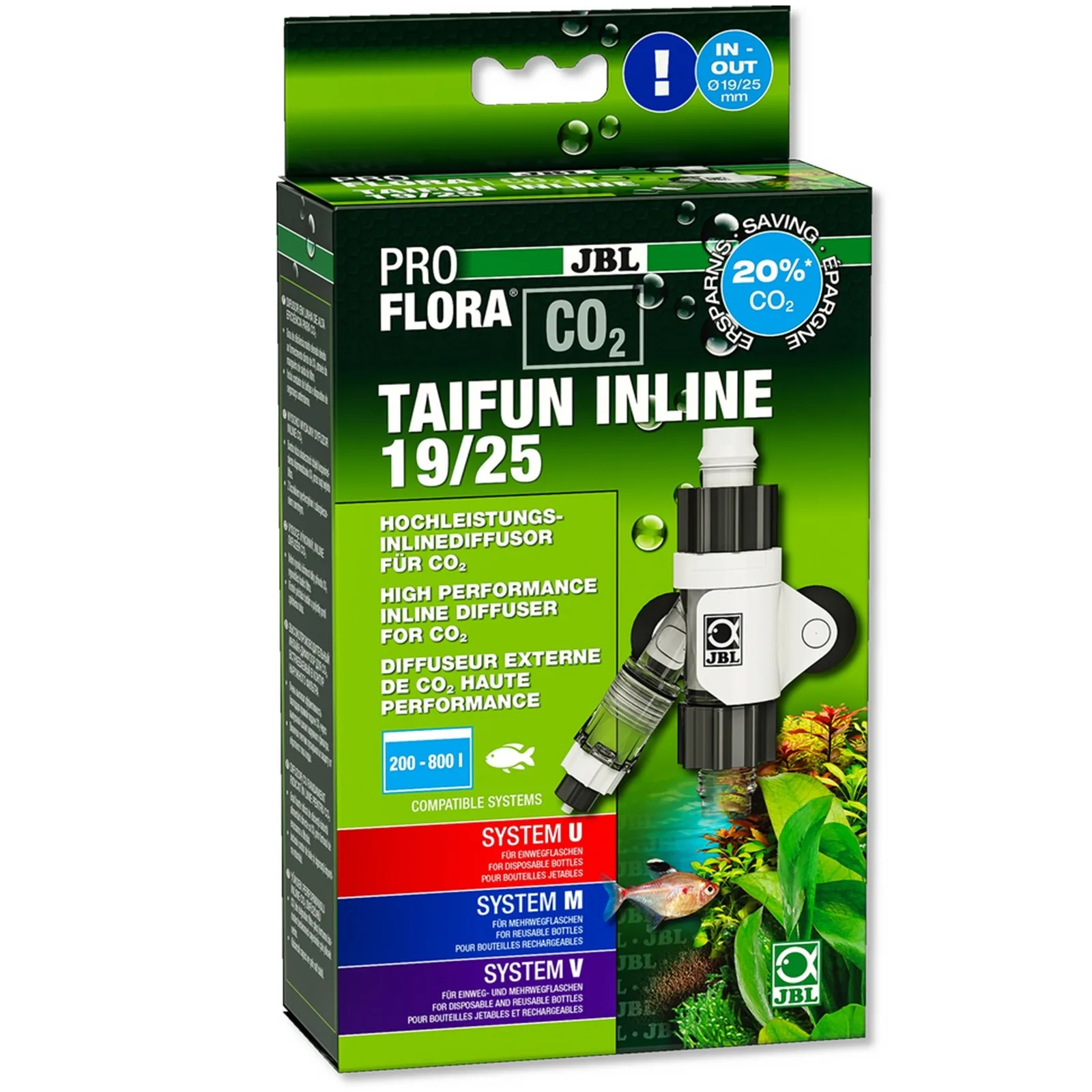 ProFlora Taifun Inline 19/25 - dyfuzor CO2