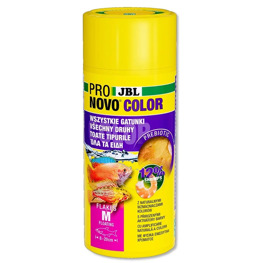 Pronovo Color Flakes M 250ml - pokarm w płatkach wzmacniający kolory ryb