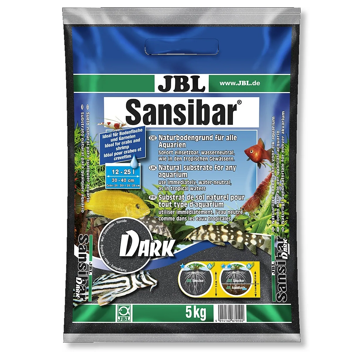 Sansibar Dark 5kg - czarne podłoże do akwariów słodkowodnych i morskich