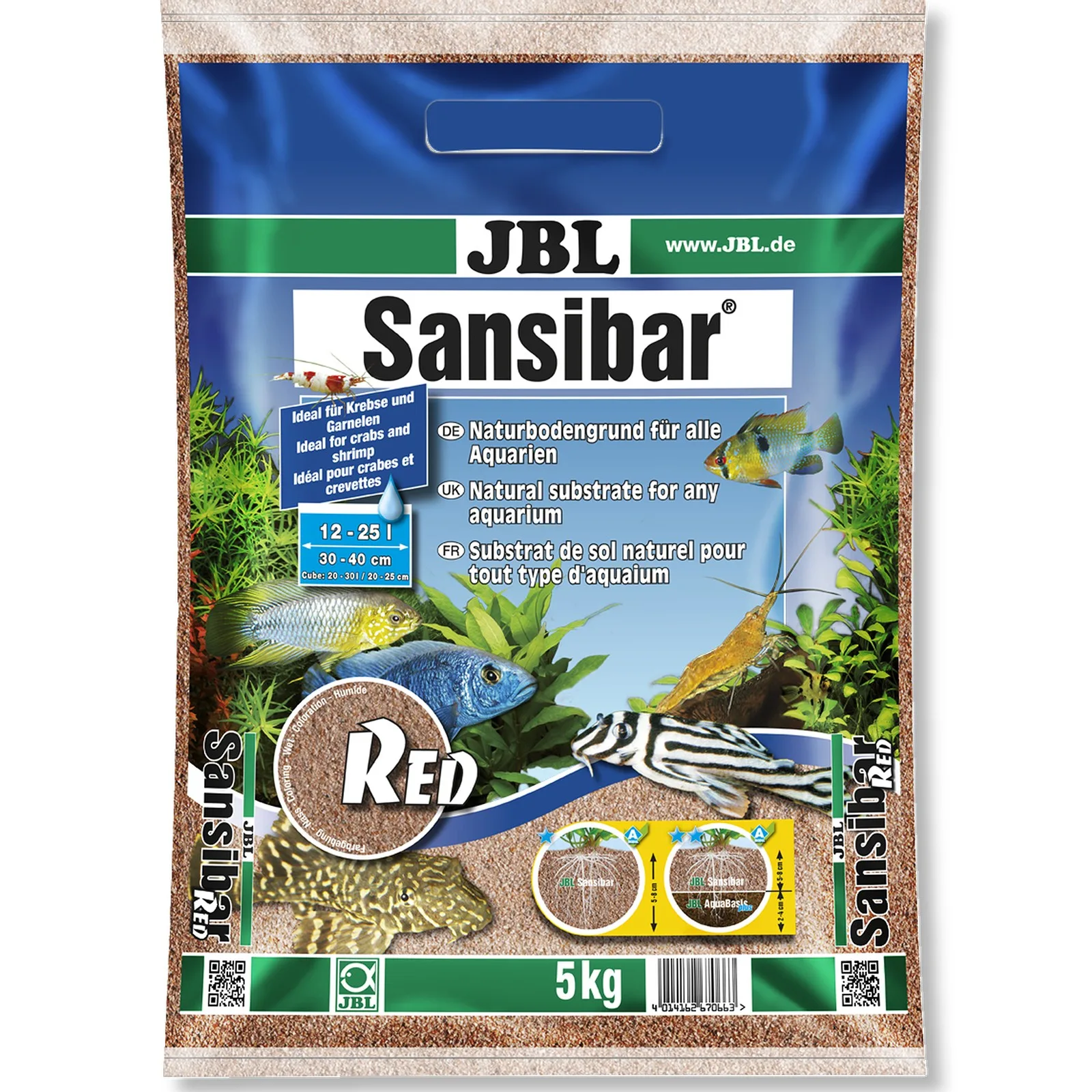 JBL Sansibar Red 5kg - podłoże drobne