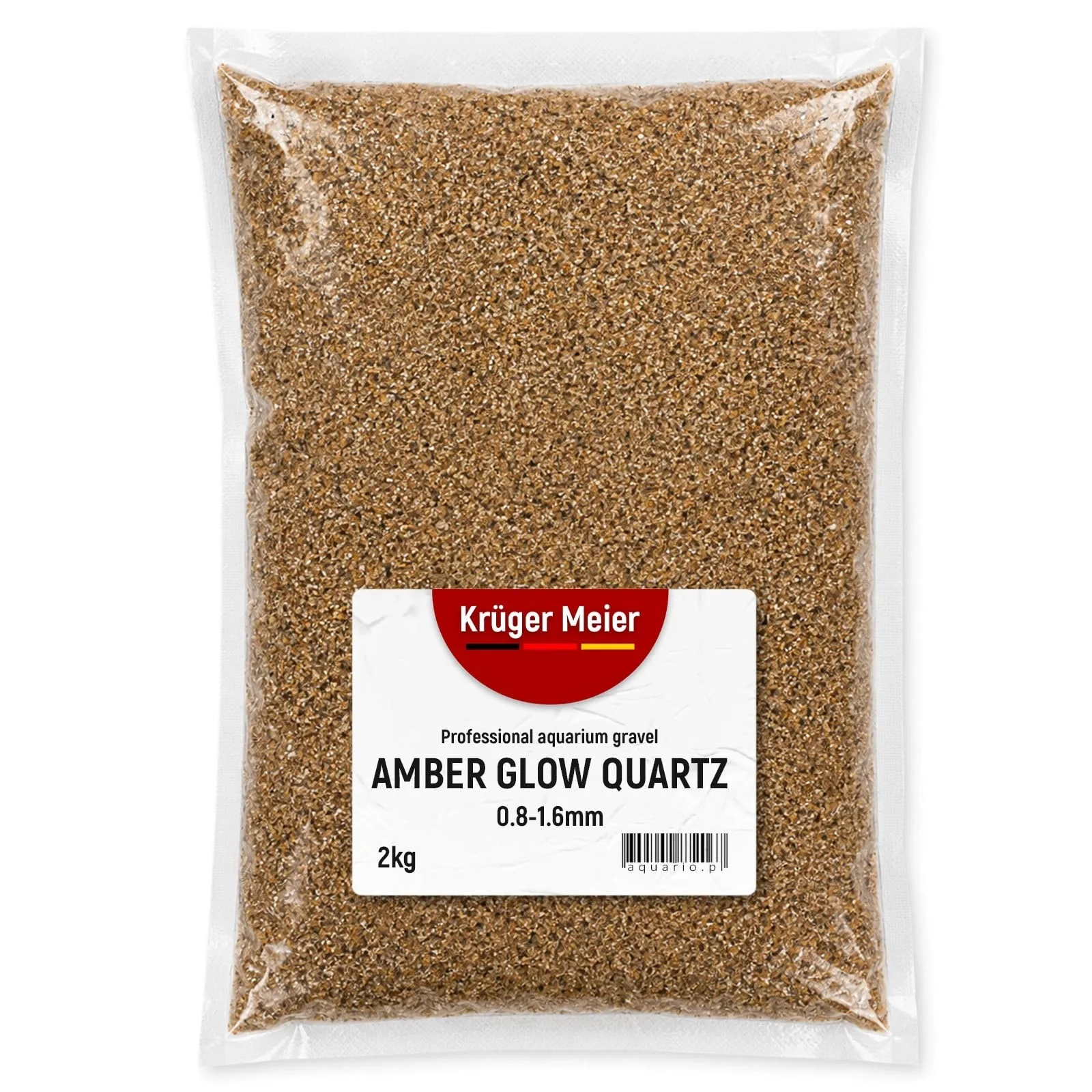 Amber Glow Quartz 0.8-1.6 mm – Żwirek akwarystyczny 2 kg