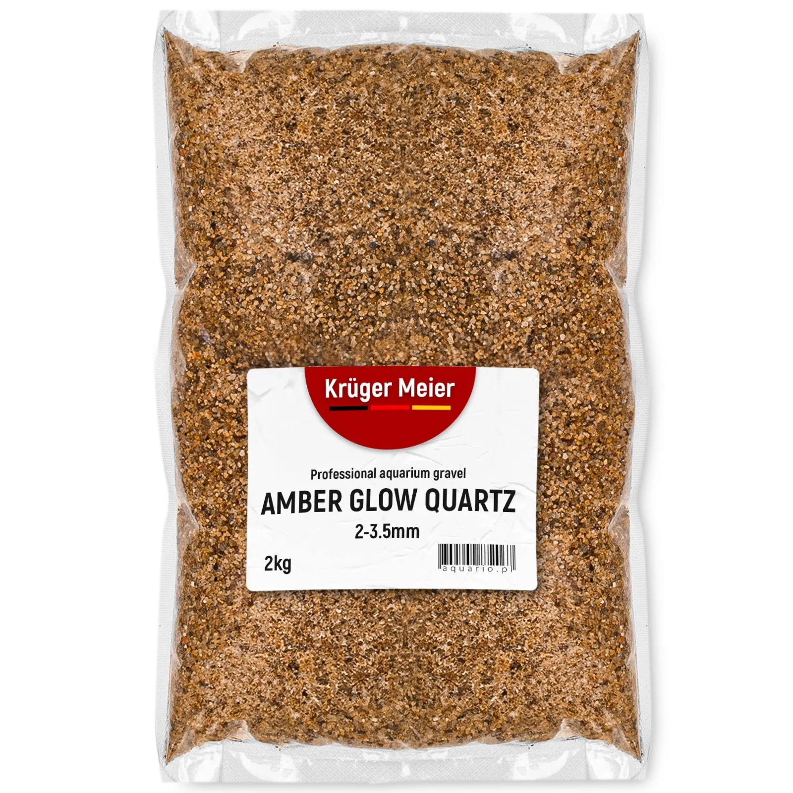 Amber Glow Quartz 2–3,5 mm – Żwirek akwarystyczny 2 kg