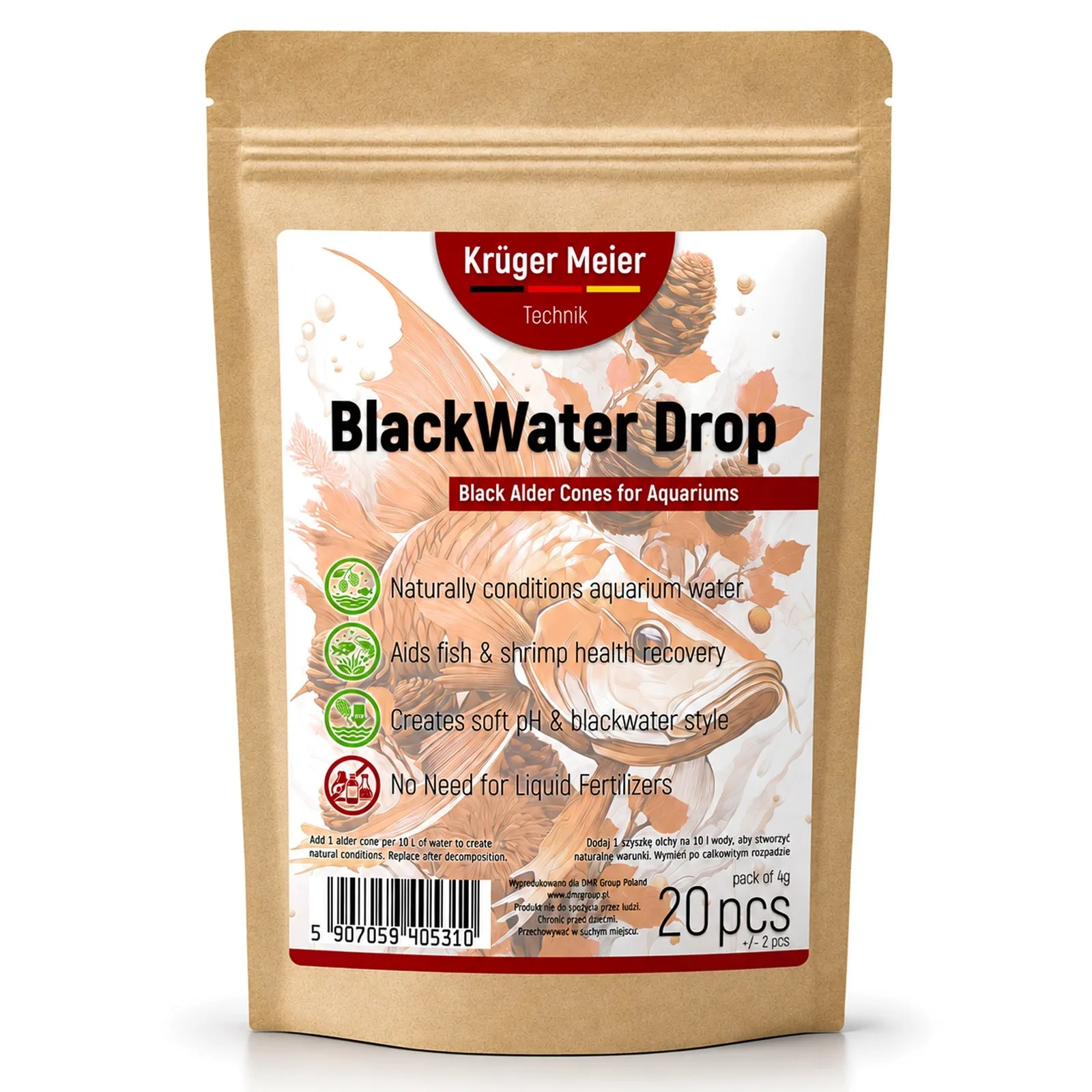 BlackWater Drop 4g - szyszki olchy czarnej 20 sztuk