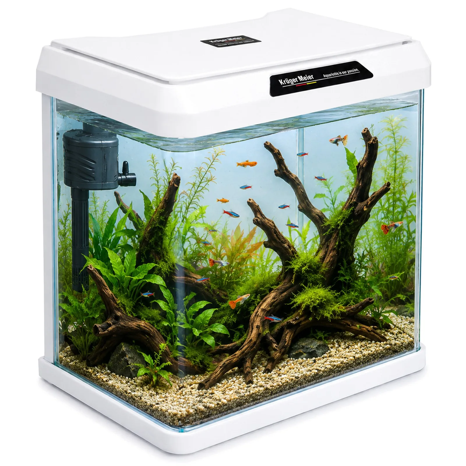 Kruger Meier Como Aquarium 16l - akwarium zestaw biały