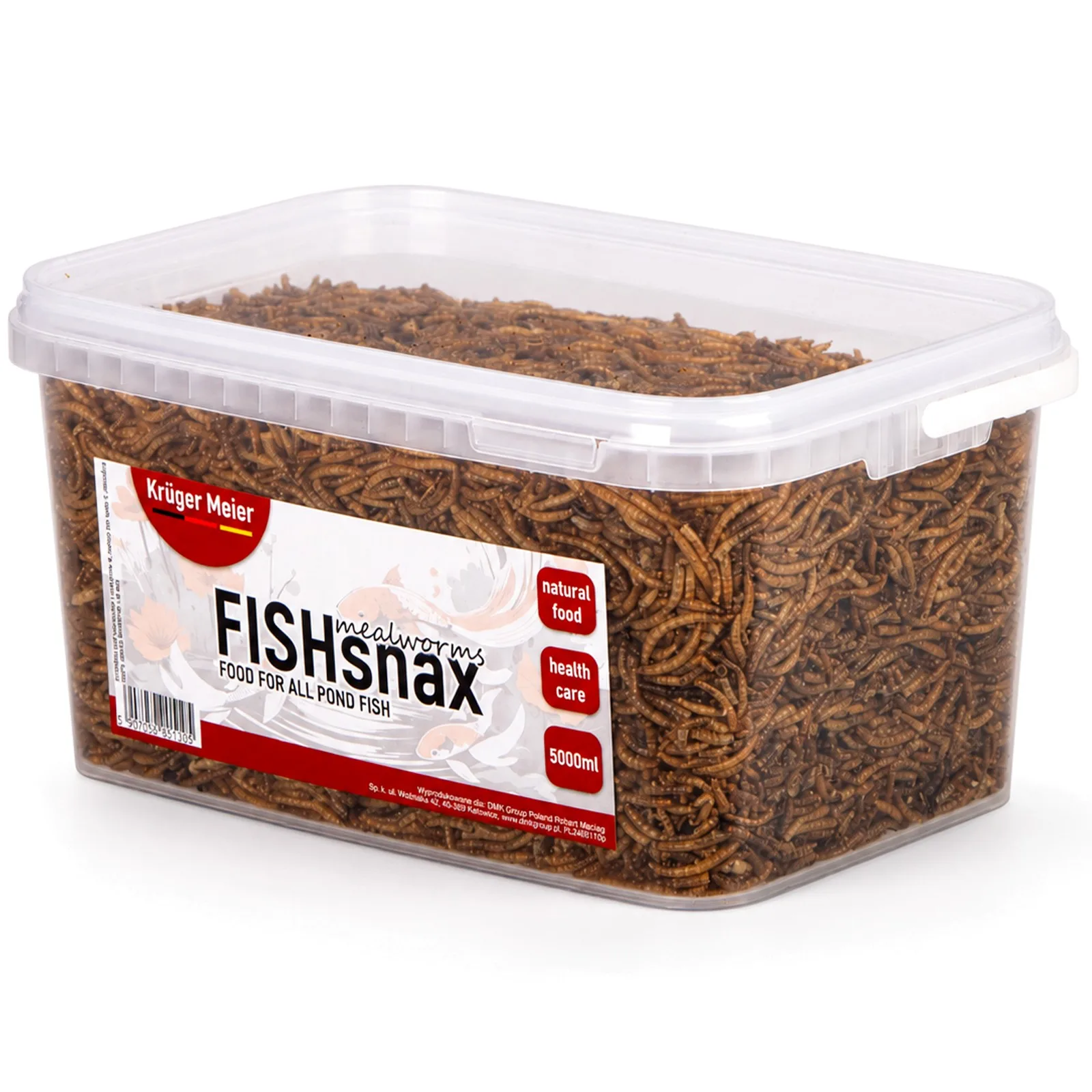 Kruger Meier FISHsnax Mealworms 5000ml - larwy mącznika dla ryb