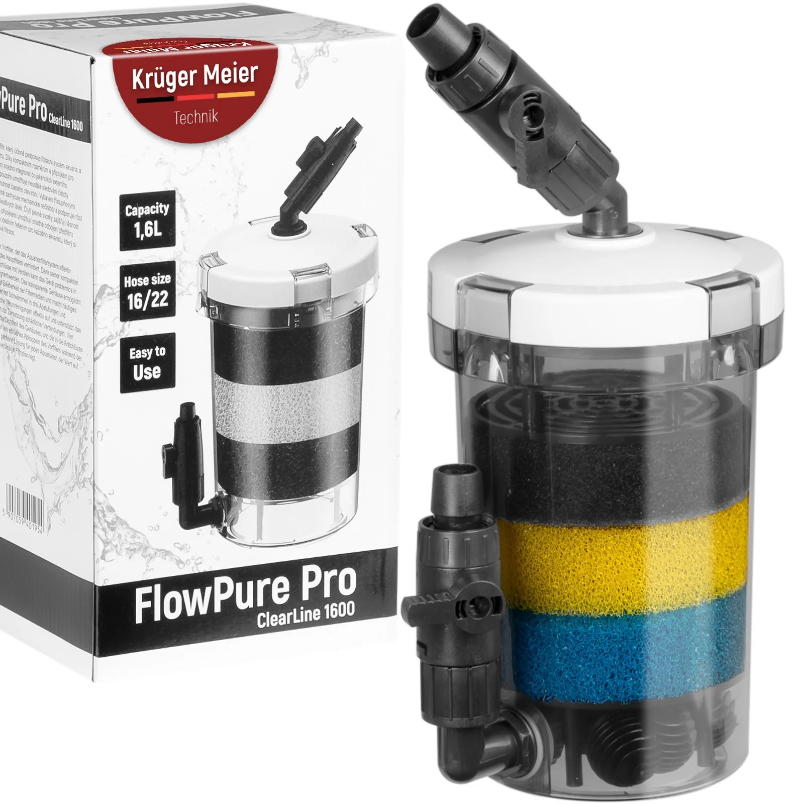 FlowPure Pro 1600 - prefiltr kubełkowy zewnętrzny 16/22