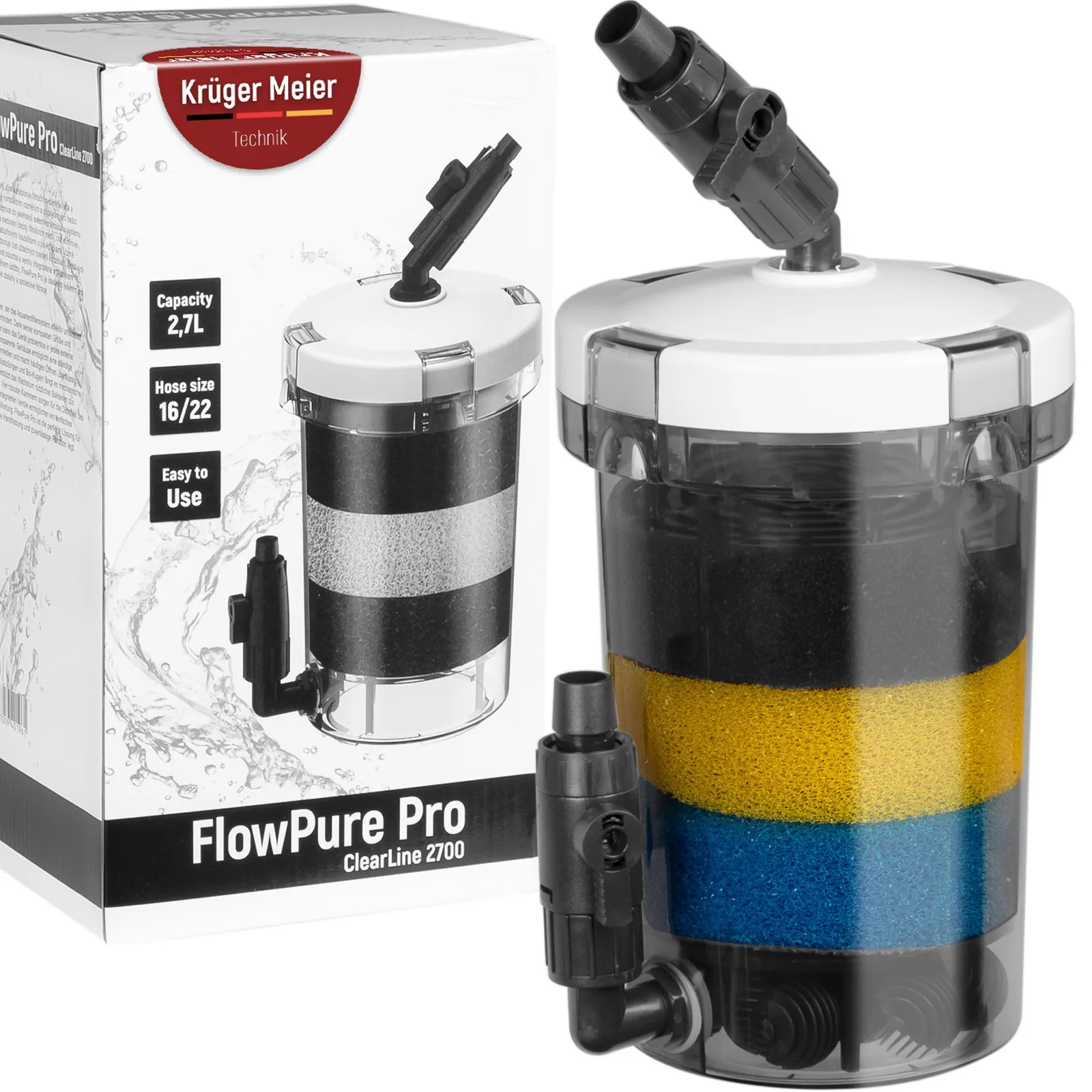 FlowPure Pro 2700 - prefiltr kubełkowy zewnętrzny 16/22