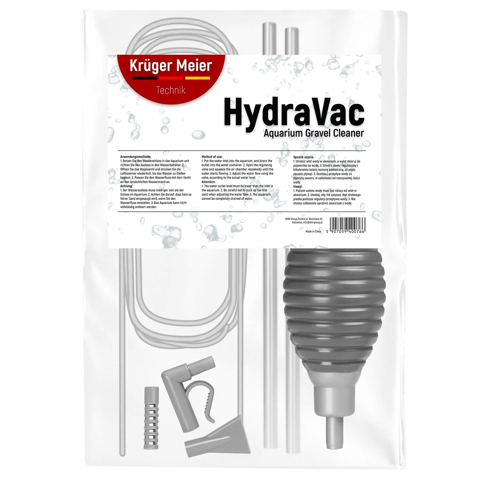 HydraVac - odmulacz i zestaw do podmiany wody w akwarium