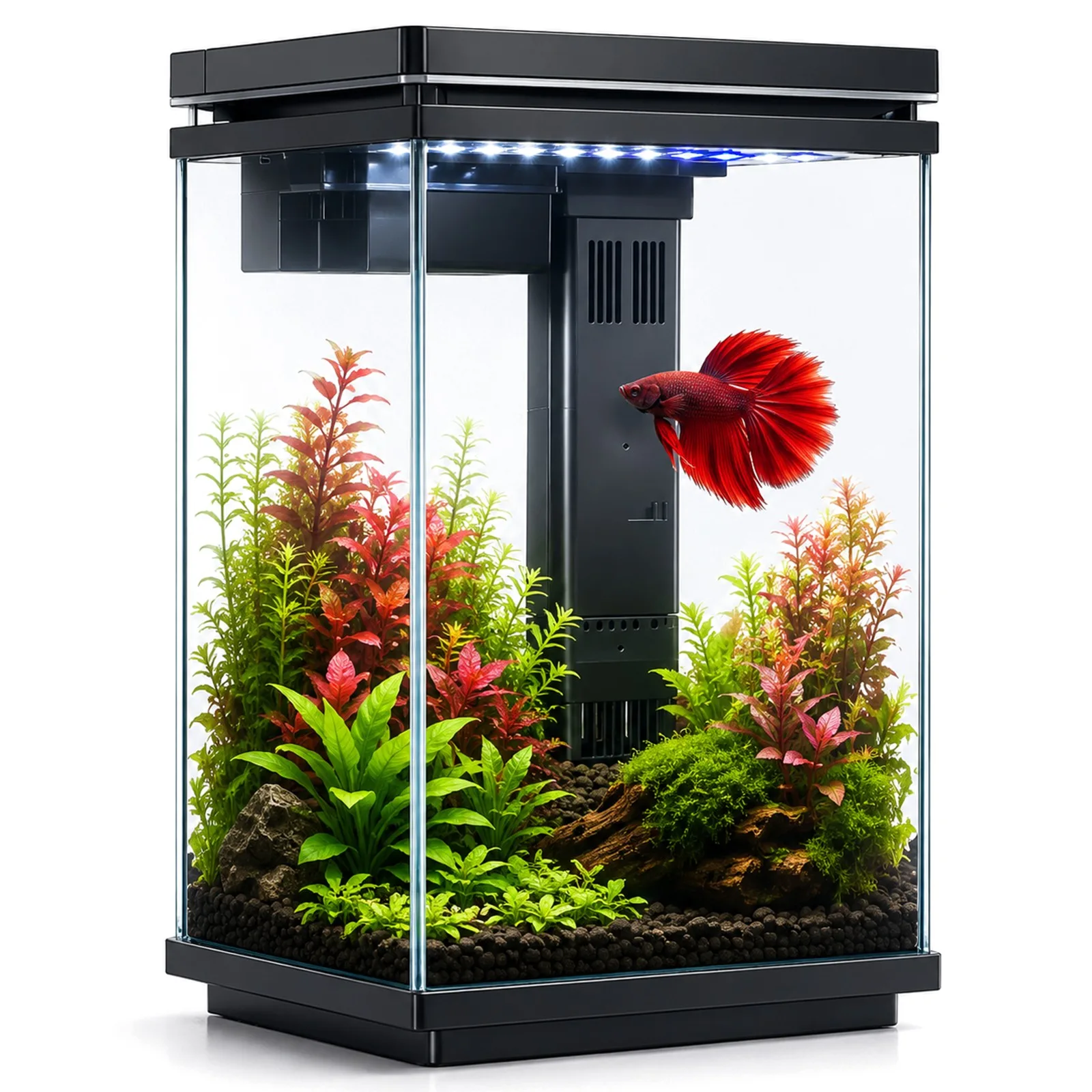 Kruger Meier LUMIQ AquaCube 10l Black - akwarium z filtrem i oświetleniem