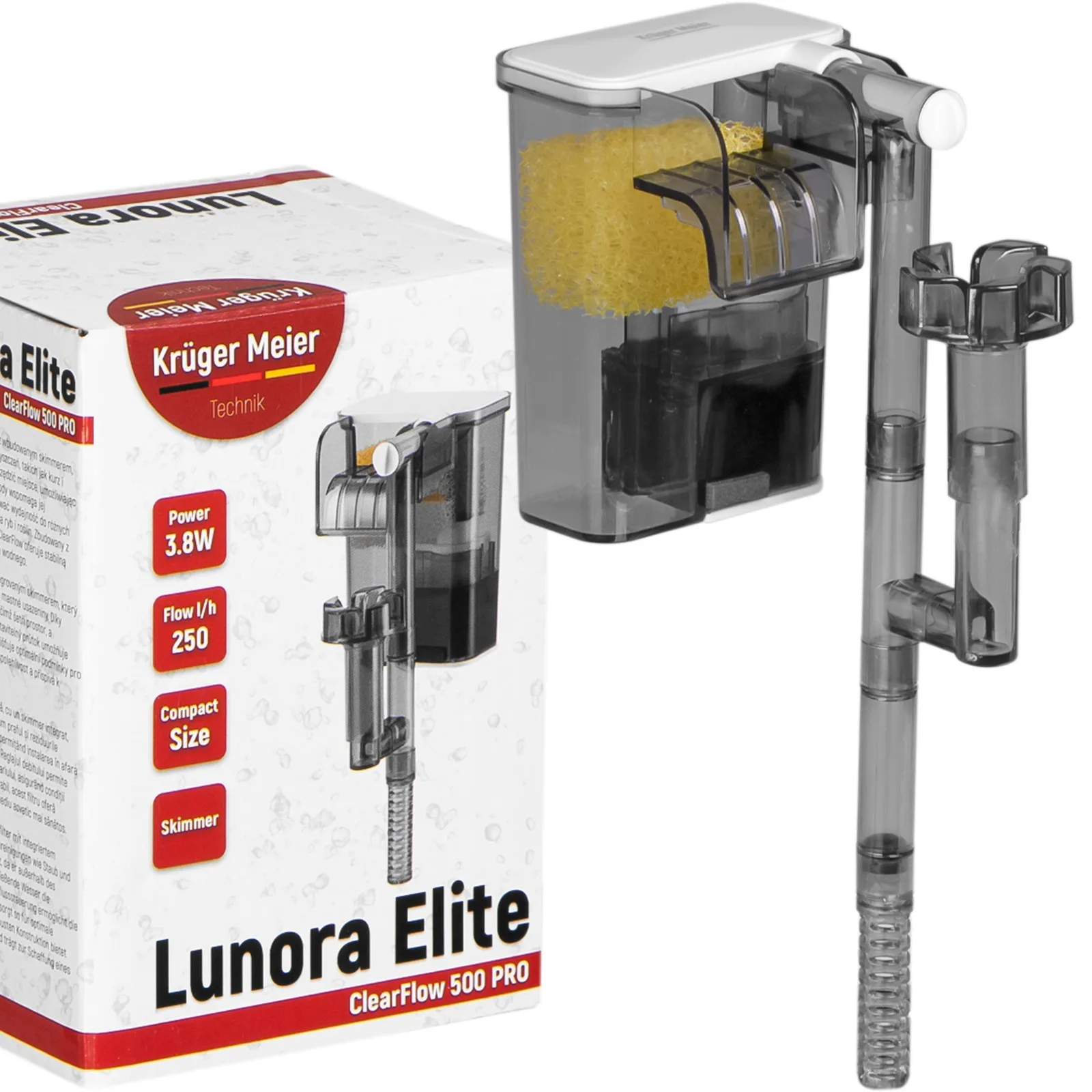 Lunora Elite 500 - filtr kaskadowy do akwarium 15l - 35l