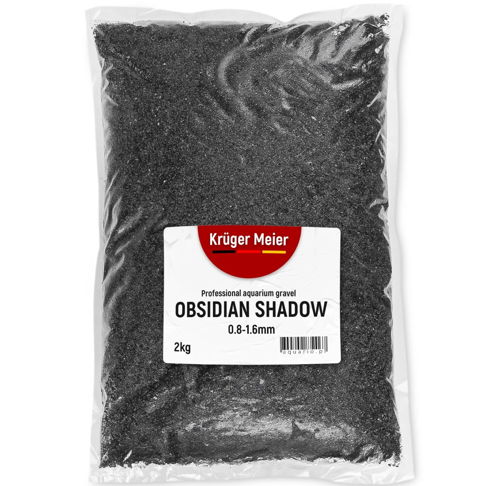 Obsidian Shadow 0.8–1.6 mm – Piasek akwarystyczny 2 kg