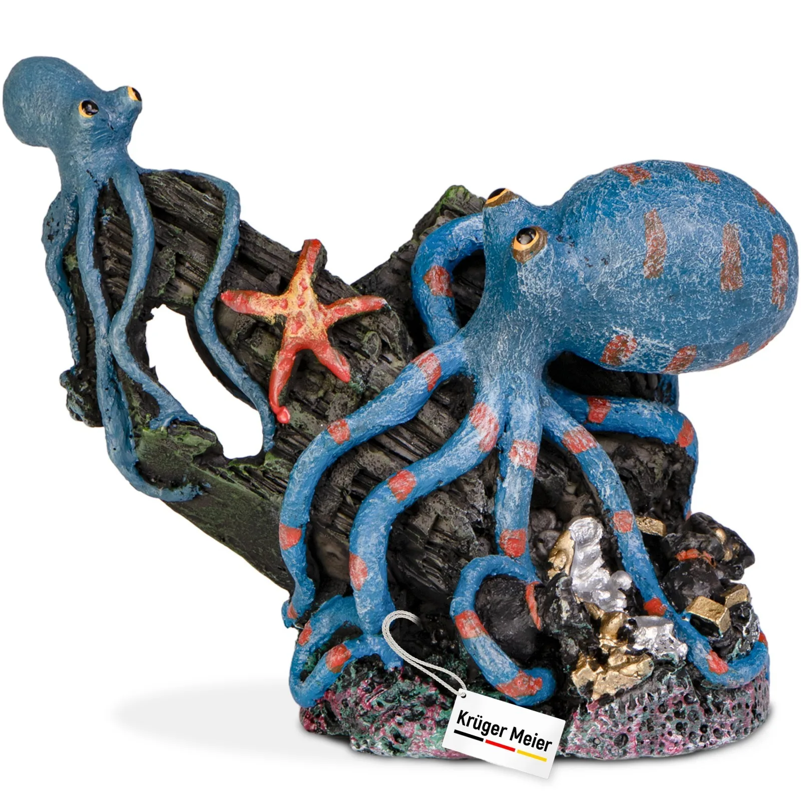 Octopus Treasure – Dekoracja do akwarium 14x5.5x11.5 cm