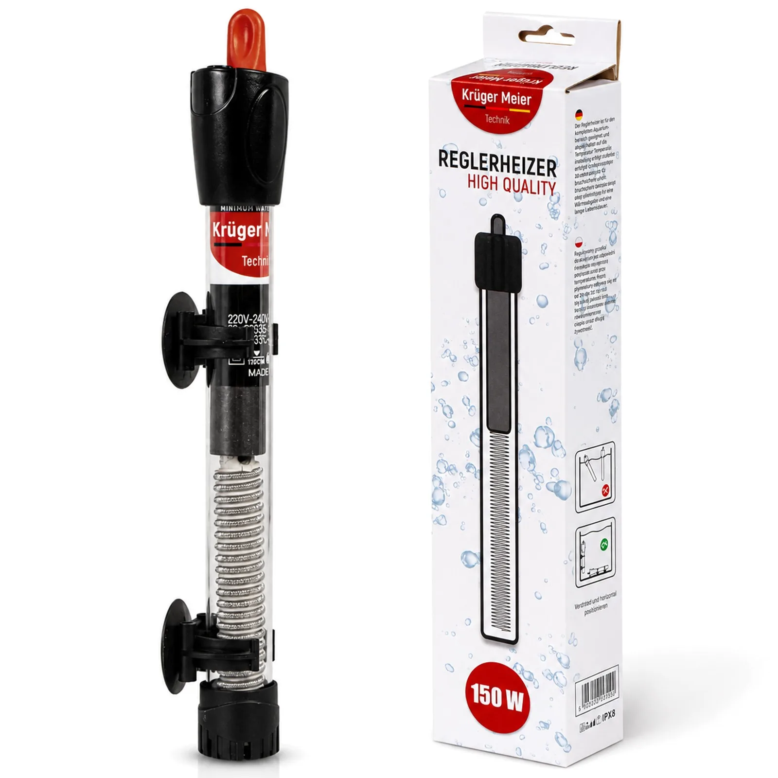 Kruger Meier Reglerheizer 150W - grzałka z termostatem do akwarium