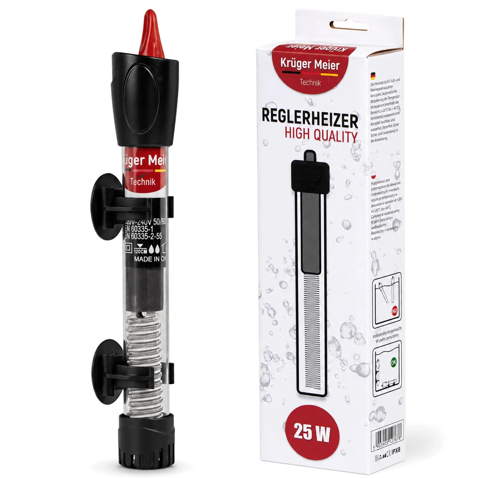 Kruger Meier Reglerheizer 25W - grzałka z termostatem do akwarium