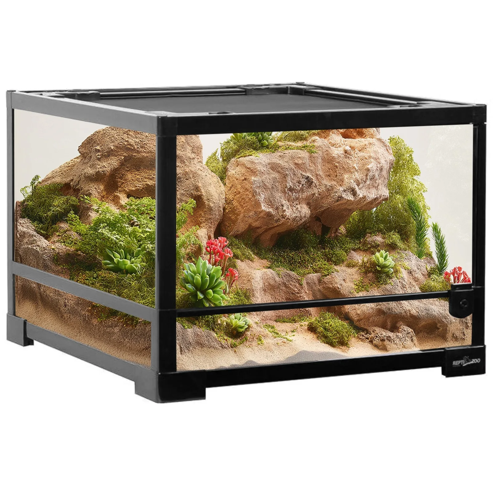 Glass Terrarium 45x45x32cm - szklane terrarium z metalową siatką