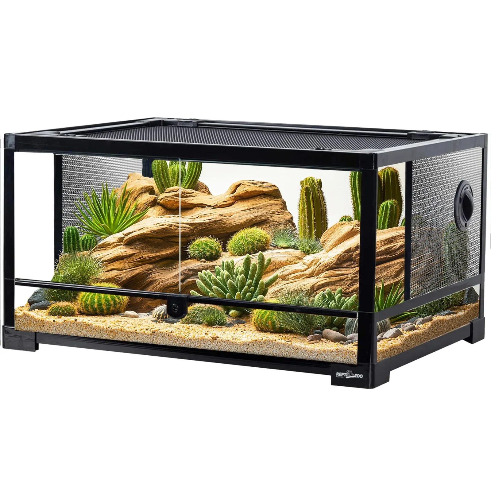 Glass Terrarium 60x45x32cm - szklane terrarium z metalową siatką