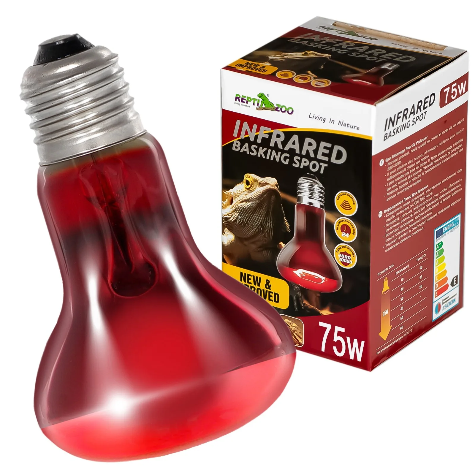 Infrared Basking Spot 75W - żarówka grzewcza podczerwona