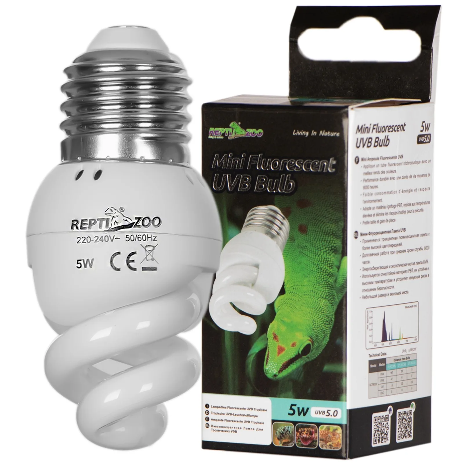 Mini UVB lamp 5.0 5W - mini żarówka UVB tropikalna