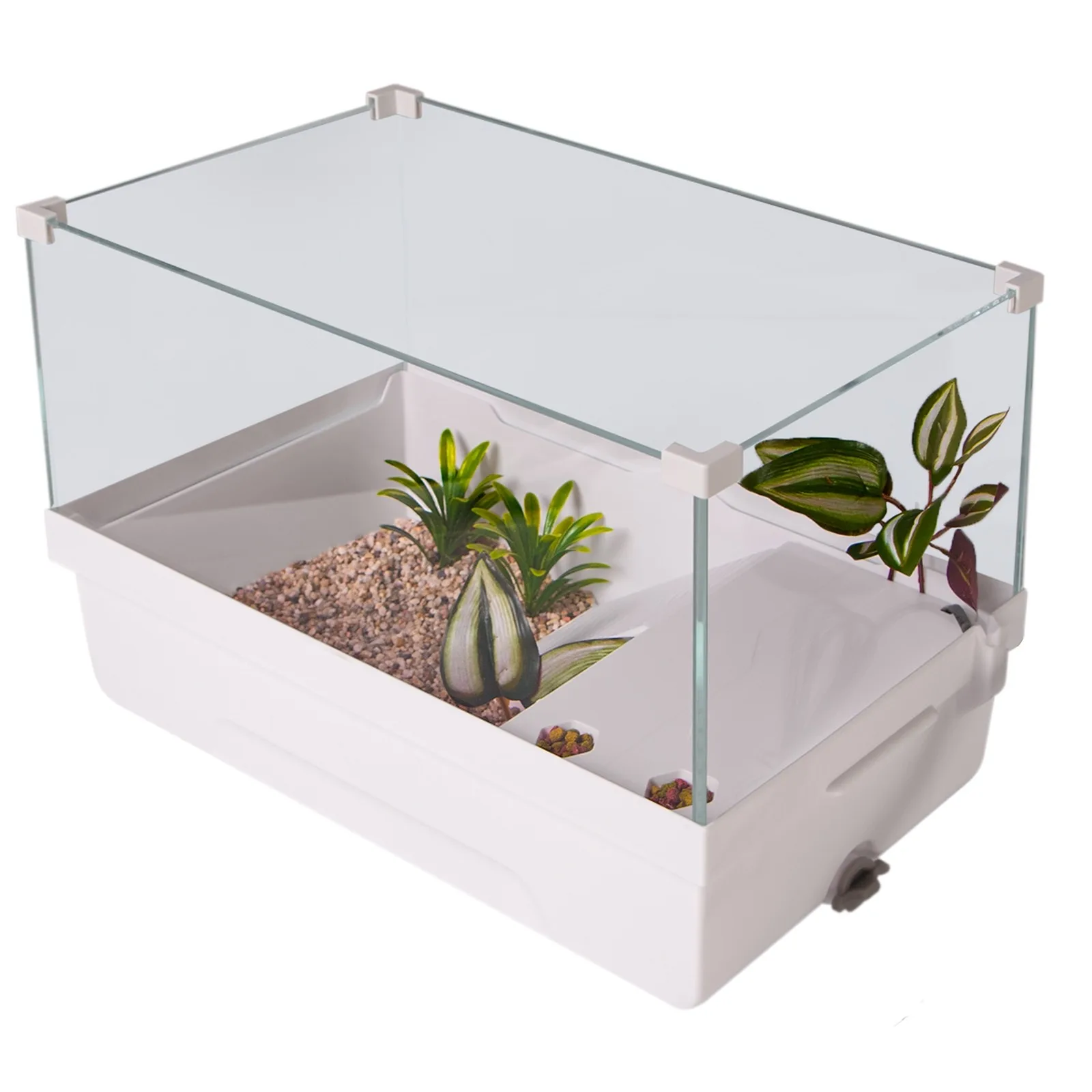 Turtle Water Box L - akwarium dla żółwia z wyspą i filtrem
