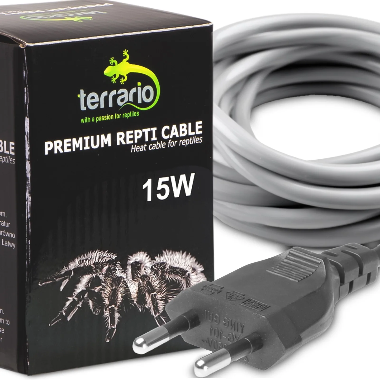 Premium Repti Cable 15W - wodoodporny kabel grzewczy do terrarium 5,5m