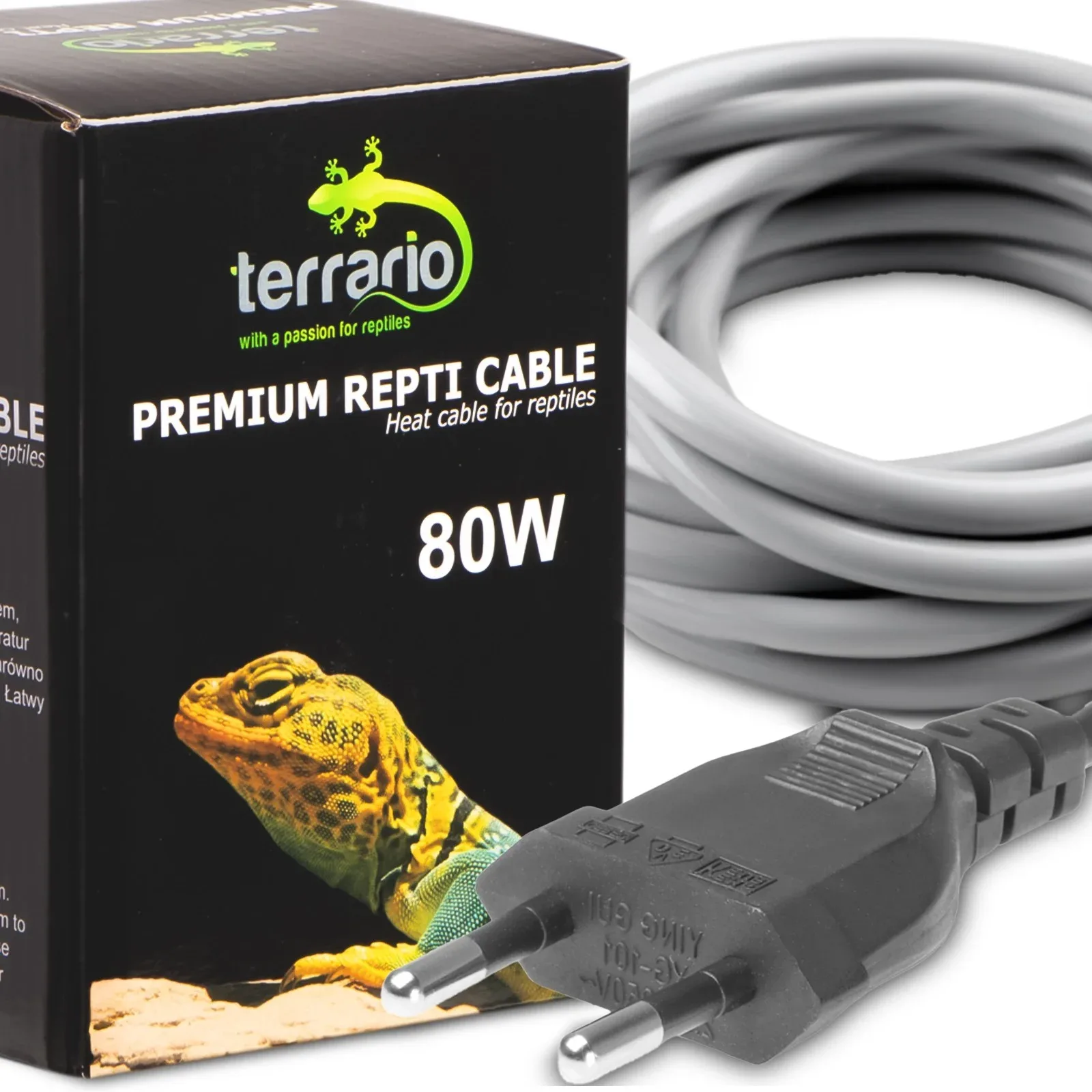 Premium Repti Cable 80W - wodoodporny kabel grzewczy do terrarium 10,5m