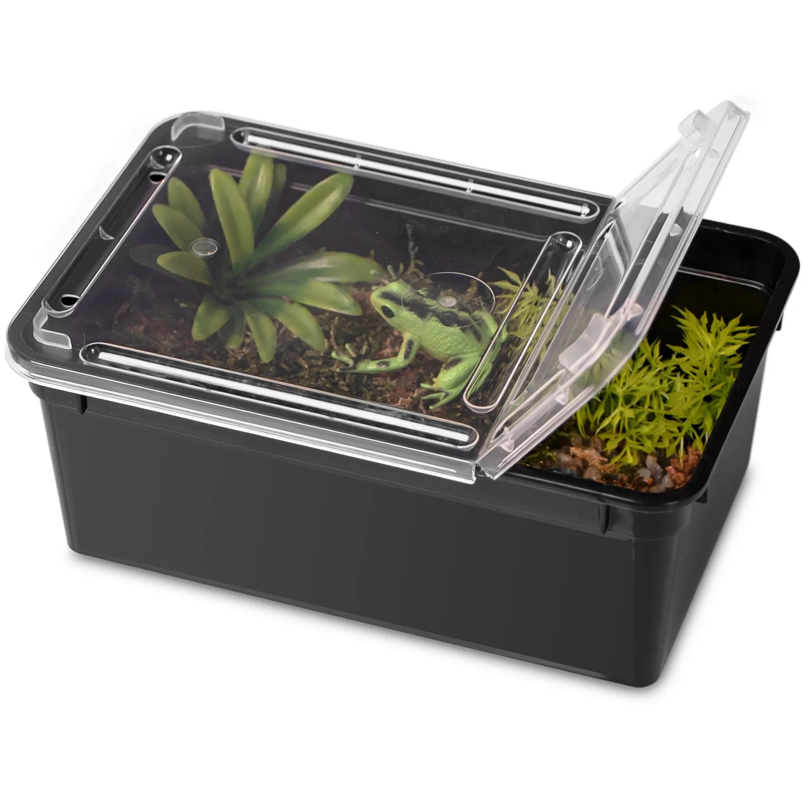 Reptiland Black 19x12x7,5cm - czarne terrarium faunarium