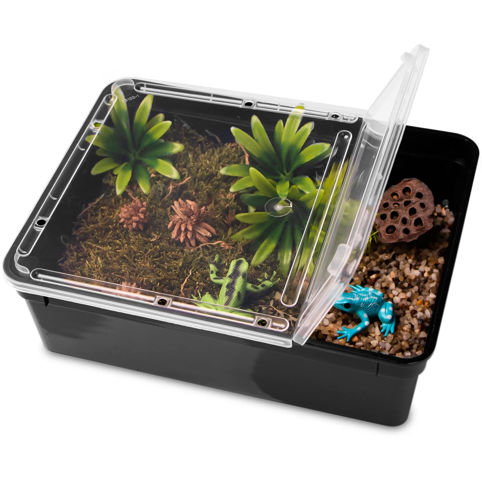 Reptiland Black 25x19x7,5cm - czarne terrarium faunarium