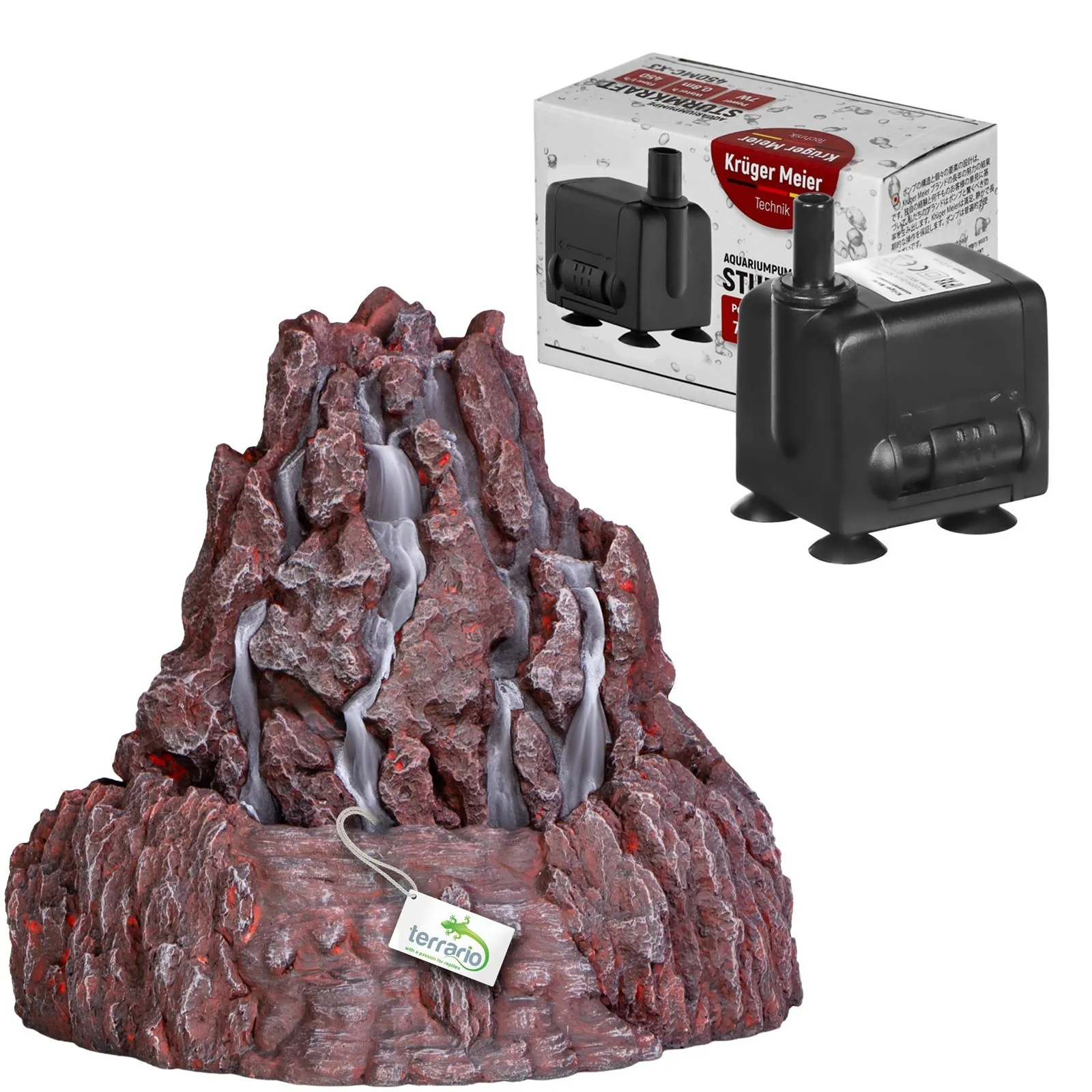 Volcano Fountain – Fontanna do Terrarium z pompą