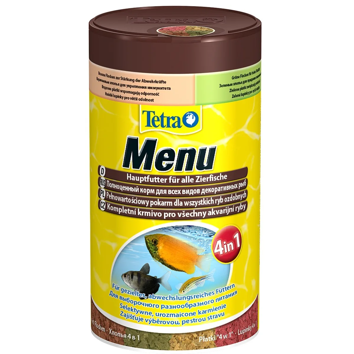 Menu 250ml - mix 4 pokarmów dla ryb