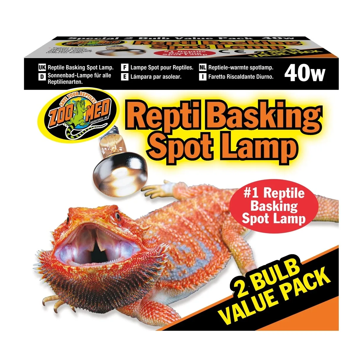 Repti Basking Spot Lamp 40W - żarówka grzewcza punktowa 2 sztuki