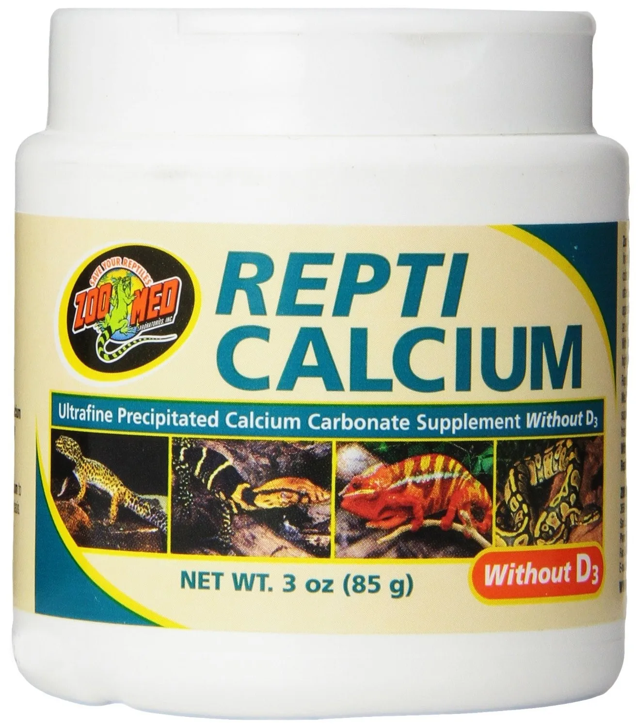 Repti Calcium 85g - Wapno dla gadów i płazów bez wit. D3